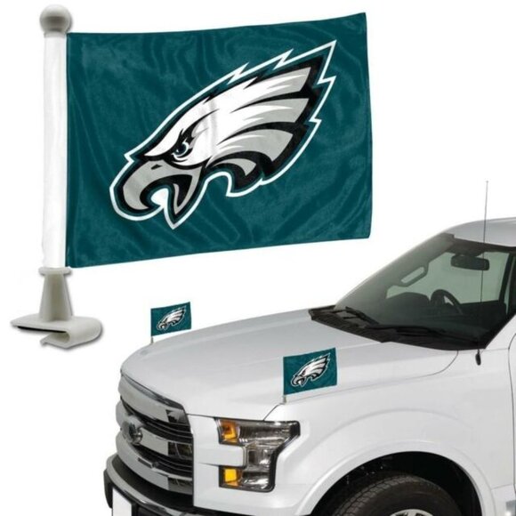 🛍3/$30🛍  NFL Philadelphia Eagles Flag Set 2-Piece - Picture 3 of 3